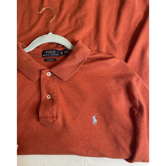 Polo Ralph Lauren Shirt Mens XL Short Sleeve Lightweight Classic Fit Orange - Picture 1 of 6